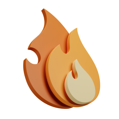 fire 3D icon